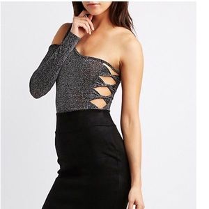 ❌SOLD❌ Black sparkle bodysuit